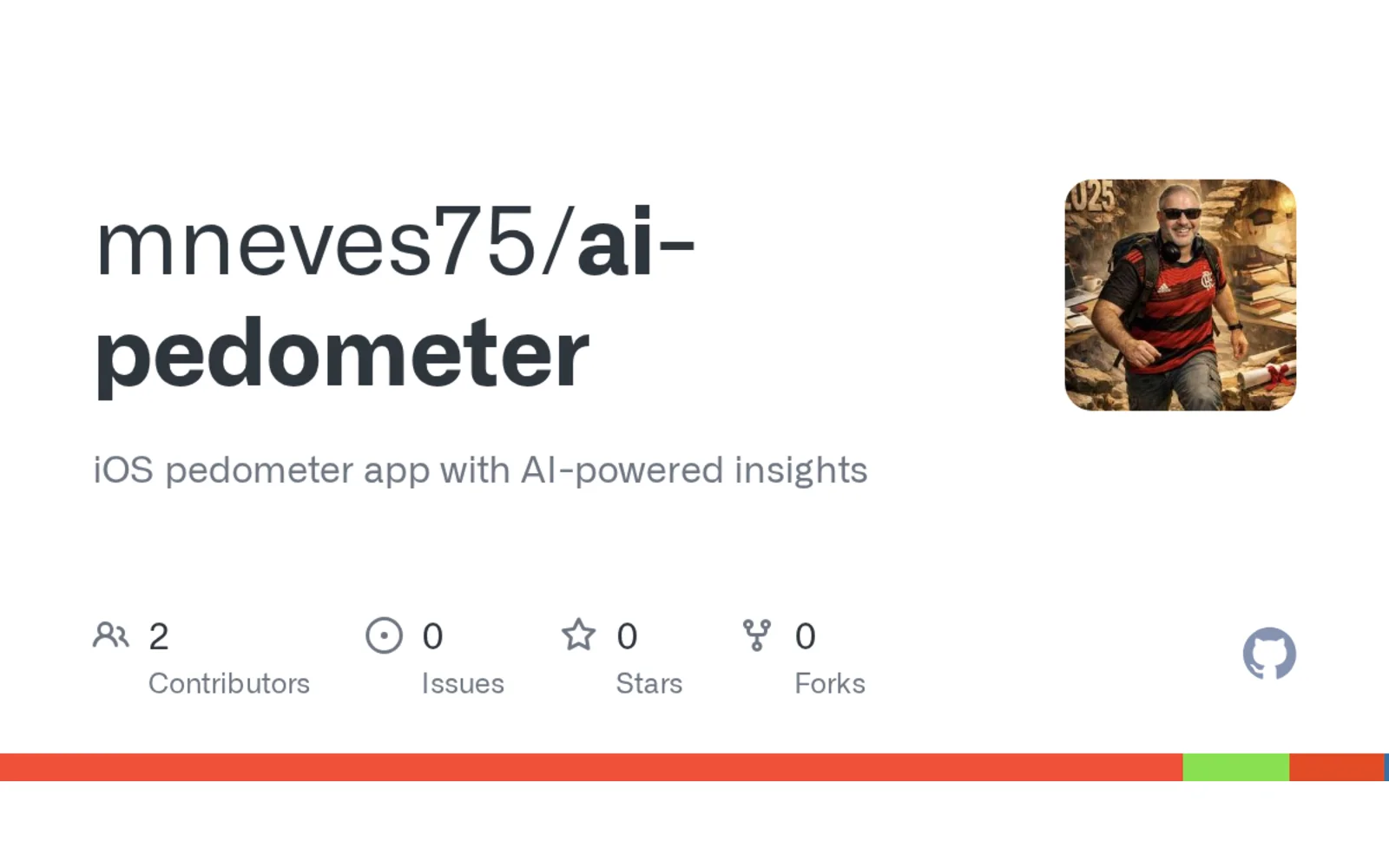 Preview do projeto AI Pedometer a partir do portfólio público do estúdio.