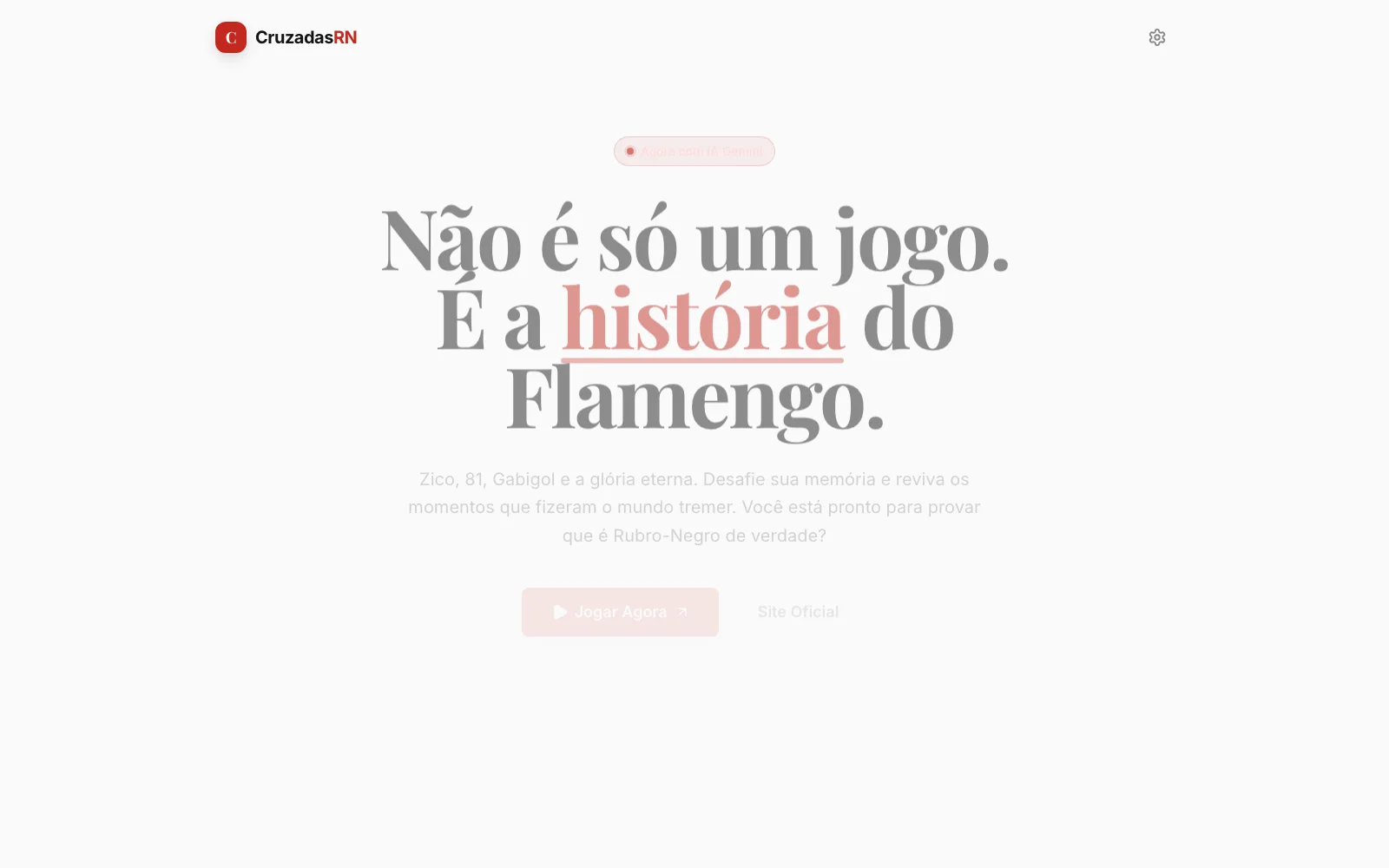 Preview do projeto Cruzadas Rubro-Negras a partir do portfólio público do estúdio.