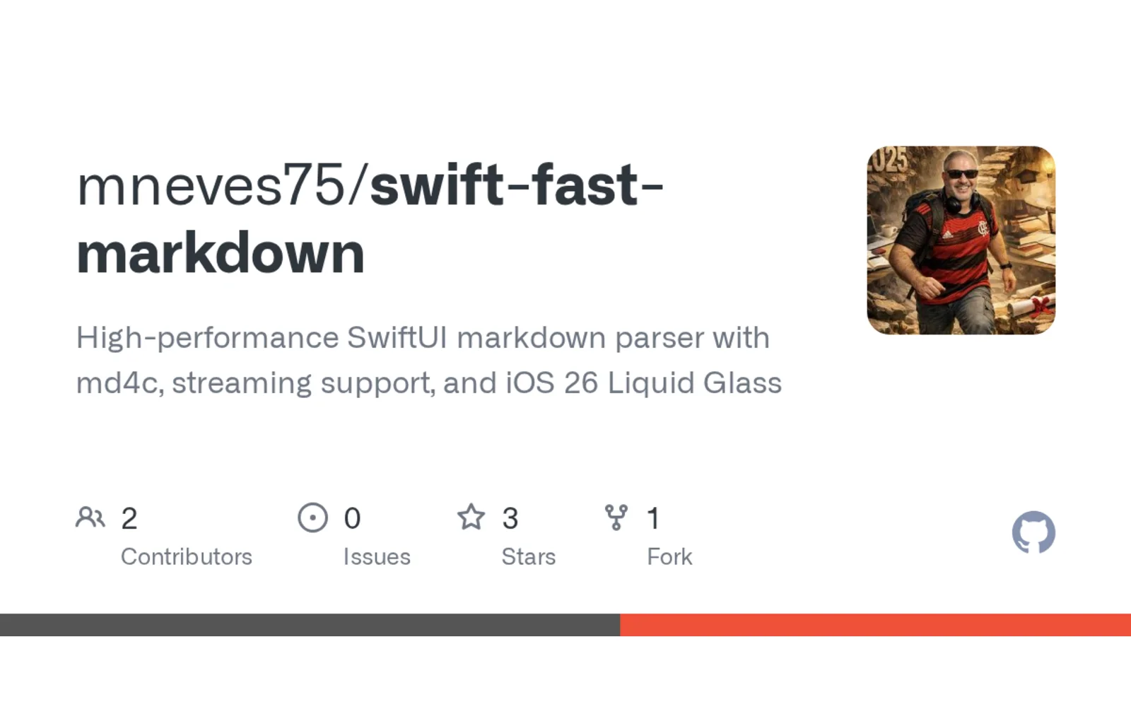 Preview do projeto swift-fast-markdown a partir do portfólio público do estúdio.